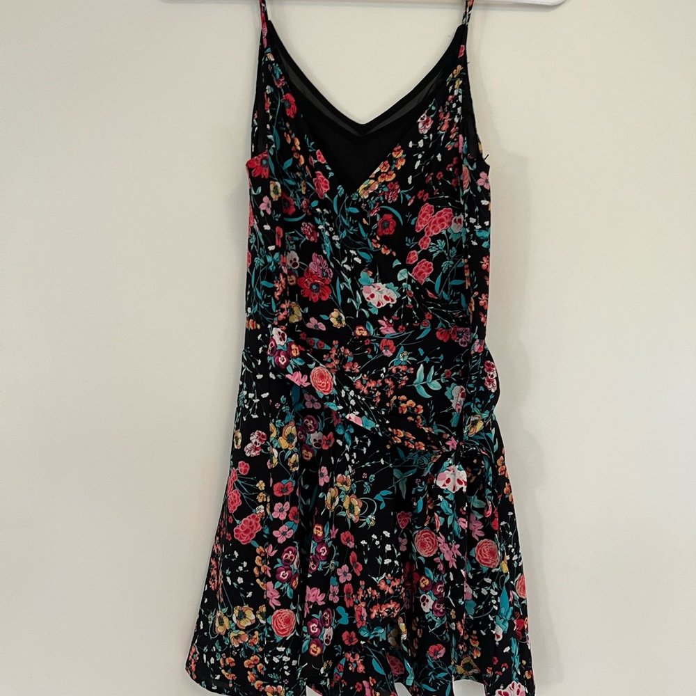 Express Black Dress with Floral Pattern